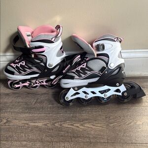 Size 13-3 Black and Pink roller blades-kids